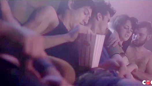 Movie Night Orgy - Arad Winwin & Dato Foland Join Cocky Boys for Wild Group Sex