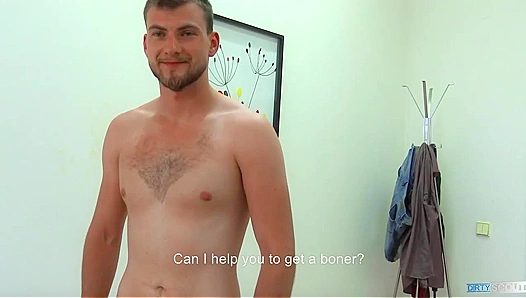 Hairy-Legged Hunk Rides Cock On-Camera - Naughty Scout Seduction