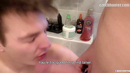 Amateur Twink Gets Pounded Hard in the Shower - XXX Gay