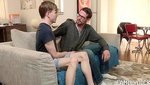 Step-Uncle Sly Pounds Step-Nephew Alex - A Forbidden Family Fuck Fest