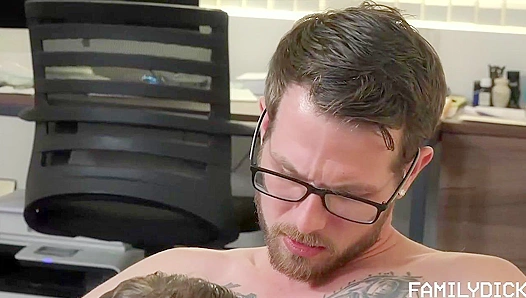 Step-Uncle Sly Pounds Step-Nephew Alex - A Forbidden Family Fuck Fest