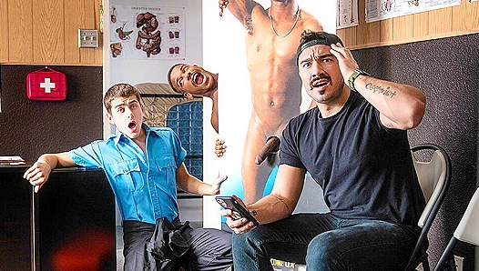 Adrian Hart Drills Joey Mills' Hole in a Quick Interracial Fuck