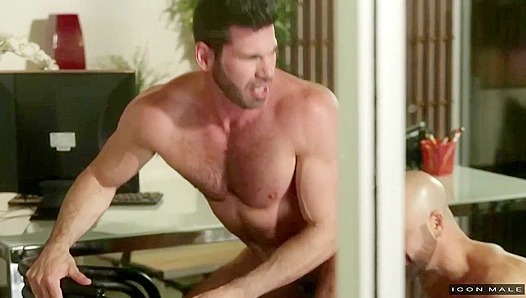 Posh LA Daddies Adam & Billy Fuck Hard at the Office - Icon Male