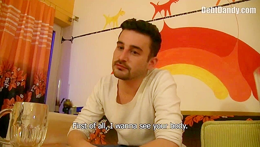 Debt Dandy Satisfies His Loan with a Tight Butt Blowjob