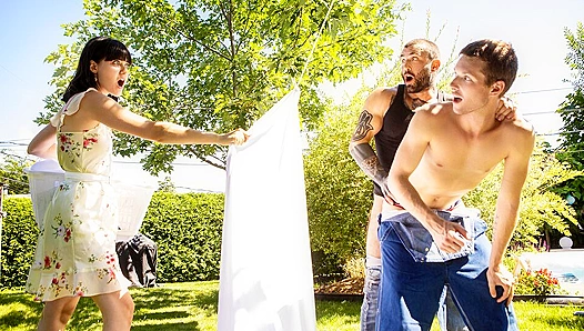 Hairy Beefcake Markus Kage Drills Benjamin Blue Outdoors