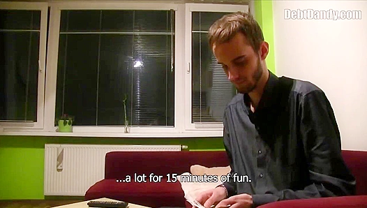 Skinny Hairy Czech Guy Owes It Up His Tight Ass - Debt Dandy