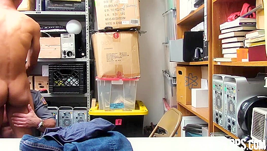 Hot Mall Cop Myles Landon Pounds KC Blaise's Tight Ass