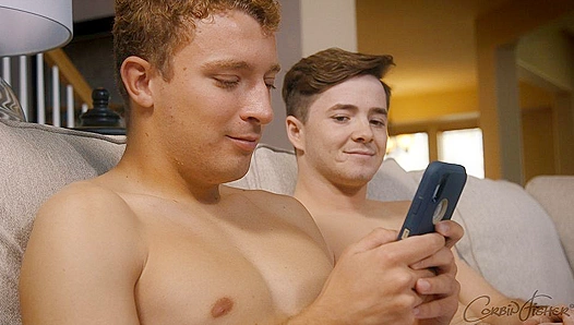 Wicked Threesome Ends with Double Facial - CorbinFisher