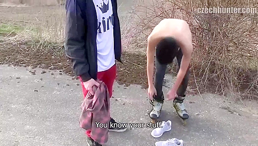 XXX Gay - Well-Hung Twinks Take It Outdoors for a Wild Threesome