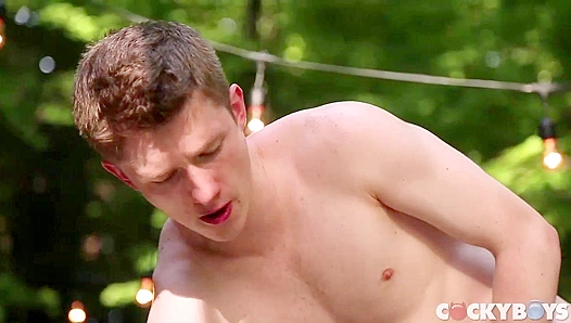 Calvin Banks & Felix Maze - Raw Outdoor Boning - Cocky Boys Bare It All!