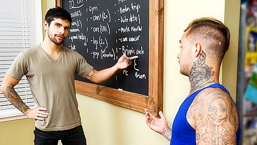 Brian Michaels & Ty Mitchell: Mature Schoolboys Drill Each Other's Holes On Camera