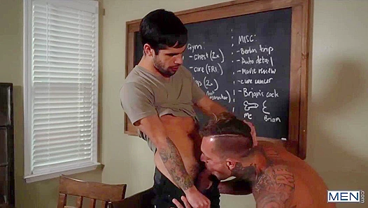 Brian Michaels & Ty Mitchell: Mature Schoolboys Drill Each Other's Holes On Camera