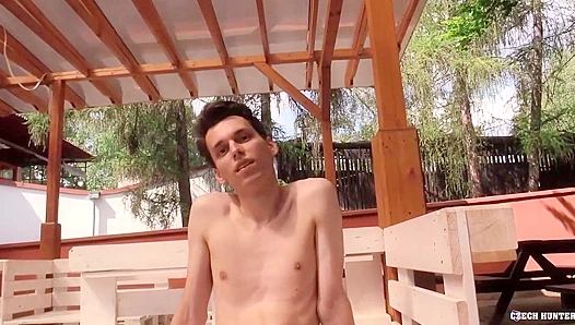 Young Slim Boy Bounces Wildly on Big Cock – XXX Gay POV