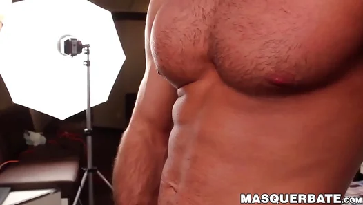 Bearded Stud Masturbates Intensely Before Powerful Orgasm