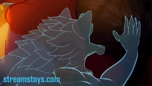 Chubby Furry Guys Enjoy Public Gay Blowjob By The Campfire