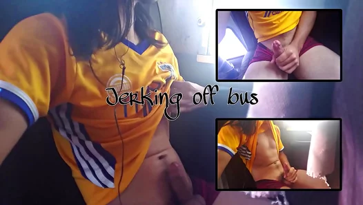 Horny Hispanic Man Masturbates Secretly On The Bus Ride Home