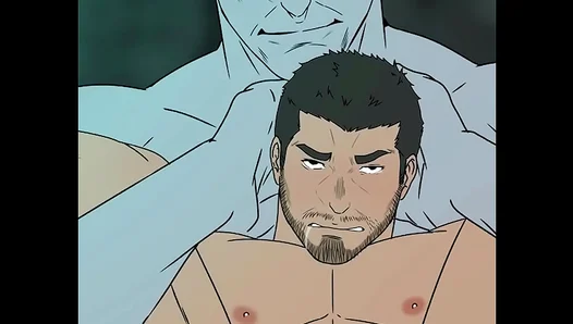 Chris and Mr. X Engage in Hardcore Animated Gay Sex with Big Dicks and Muscles