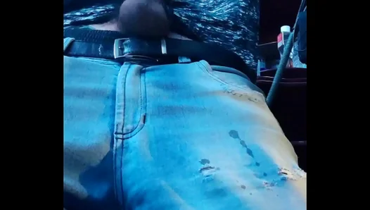 Skinny Young 18+ Man Finds Pleasure Cuming At Work In Dirty Underwear