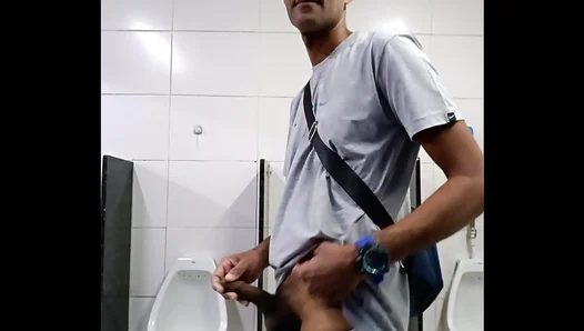 Masturbating in the Bathroom: Big CockGay Action Unleashed