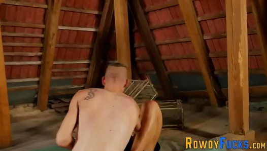 Muscular Hunk Dominates Jock's Tight Ass In Raw Wrestling Session