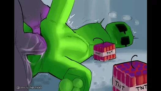 Furry Fun in Minecraft: Gay Warden & Creeper Sex Adventure