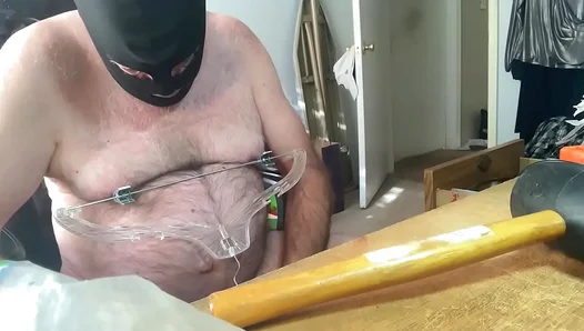 Alligator Clips & Pinned Balls: Intense CBT Show Ends in Hot Anal Release