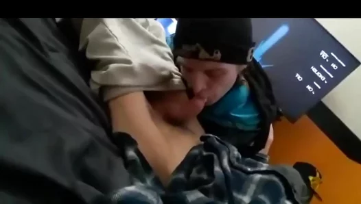 Buddy Sucks Me Off and Swallows My Load in Homemade Gay Fun