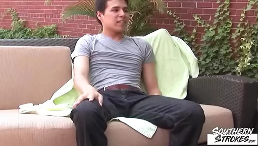 Leon Shows Off His Big Dick in Steamy Latino Masturbation Scene