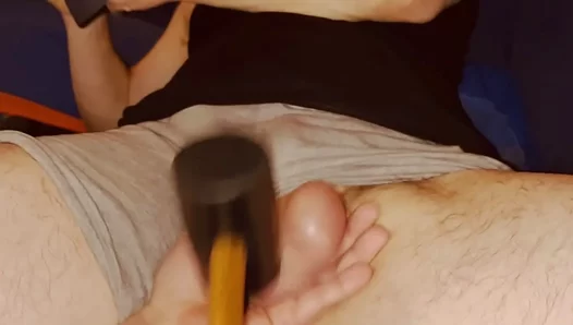 Non–Stop Hard Kicks to Big Balls in Intense Gay Ballbusting Session