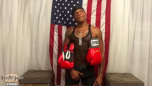 Zoe the American Boxer ThugBoy 18+ Masturbates in Intense Solo Gay Session