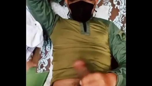 Uniformed Men Show Off Their Busty Assets in Solo Gay Porn Action