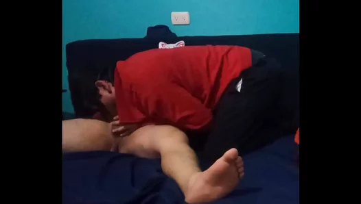 Straight Friend Turned On By My Pack In Intense Gay Blowjob Scene