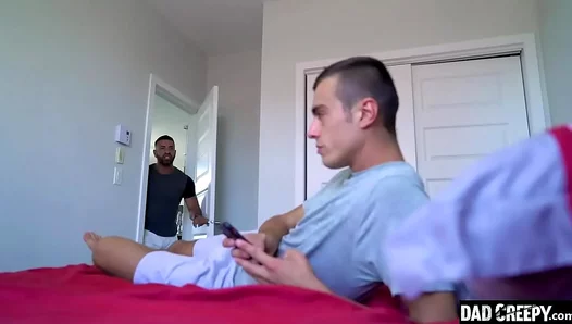 Beefy Step Dad Fucks Twink 18+ StepSon in Taboo Anal Scene