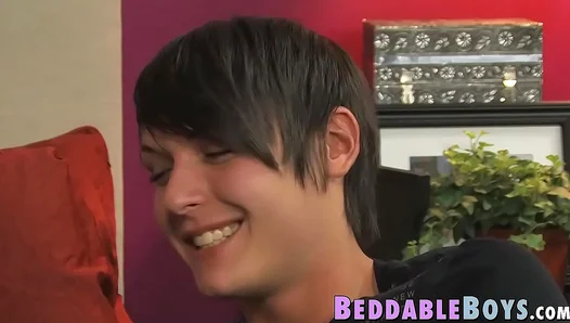 Trey Korbin Gets Pounded Hard And Sprayed Warm Cum In Wild Gay Bed Action