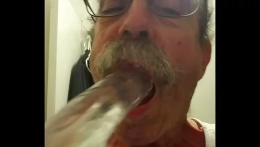 Old Guy Florida Takes Dildo Down His Throat In Amateur Gay Solo Session
