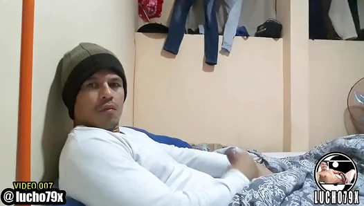 Straw on Bed: Latino Pornstar’s Sensual Masturbation Session