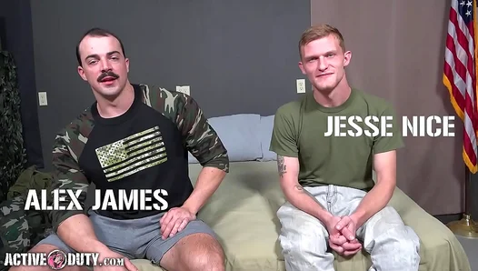 Big Cock Military Hunks Alex & Jesse Nail It In Raw Army Sex Session