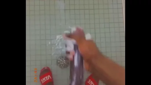 Amateur Guy Enjoys Solo Shower Jerk Session