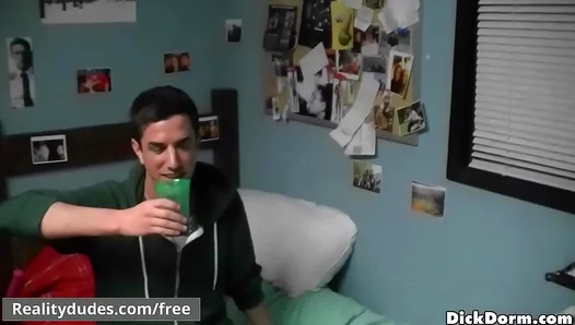 Roommates Explore Hidden Desires: Straight Guys Turn Gay for Passionate Encounter