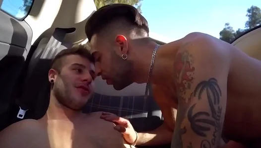 Allen King Dominates Vicious Threesome With Big Cock Tattooed Action