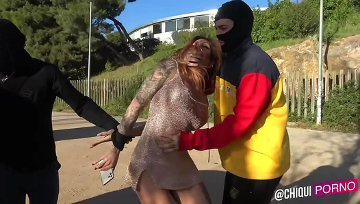 Tranny Threesome Gets Wild in Public Forest Encounter