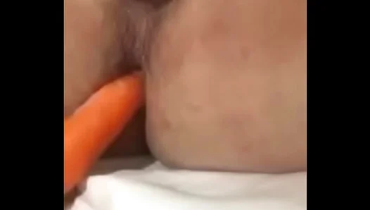 Gay Amateur Enjoying A Juicy Carrot In His Tight Culote