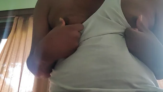 Chubby Guy with Moobs Enjoys Nipple Play & Solo Masturbation Fun