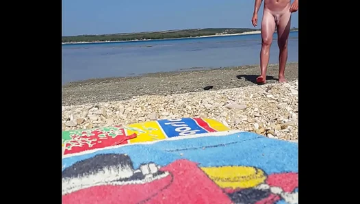 Naked Twink 18+ Enjoys FKK Beach Anal Fun in Croatia Sunshine