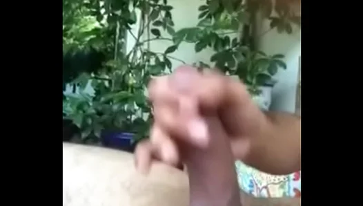 Outdoor Wanking Session With Uncut Big Cock In Public Space