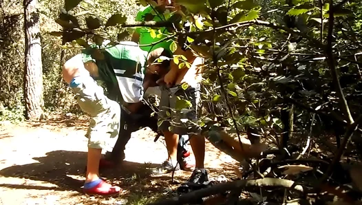 Caught in Public: Gay Threesome Gets Wild Outdoors