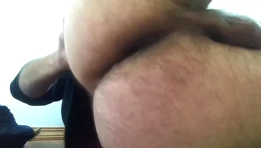 Jiggling My Big Hairy Ass in a Steamy Gay Amateur Masturbation Session