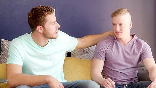 Chris Blades Fucks Carter Woods Hard on the Wooden Table - Nextdoor Originals