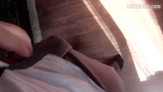 Beefy Teen Repays His Debts with a Hung Collector - Debt Dandy Blowjob