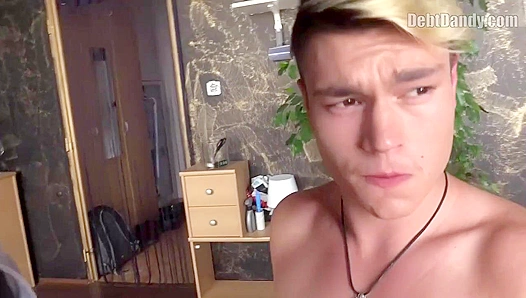 Beefy Teen Repays His Debts with a Hung Collector - Debt Dandy Blowjob